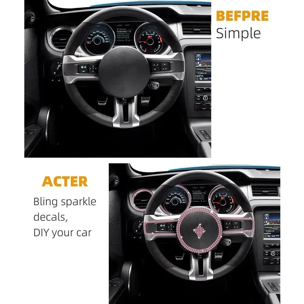 Car Decorative Stickers Auto Crystal Artificial Diamond Girls Car Decoration Accessories Auto Interior Cover  Waterproof amagi
