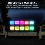 10/20PCS Car Stickers Decorative Reflective Motorcycle Personality Cute Square Auto Body Stickers Helmets Shielding Scratches