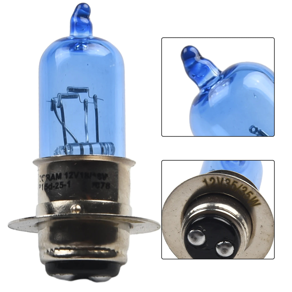 35W Motorcycle Headlight Halogen Bulb 12V Halogen Bulb 12V Super Bright H6 T19 P15D Motorcycle Headlight Bulbs Lamp