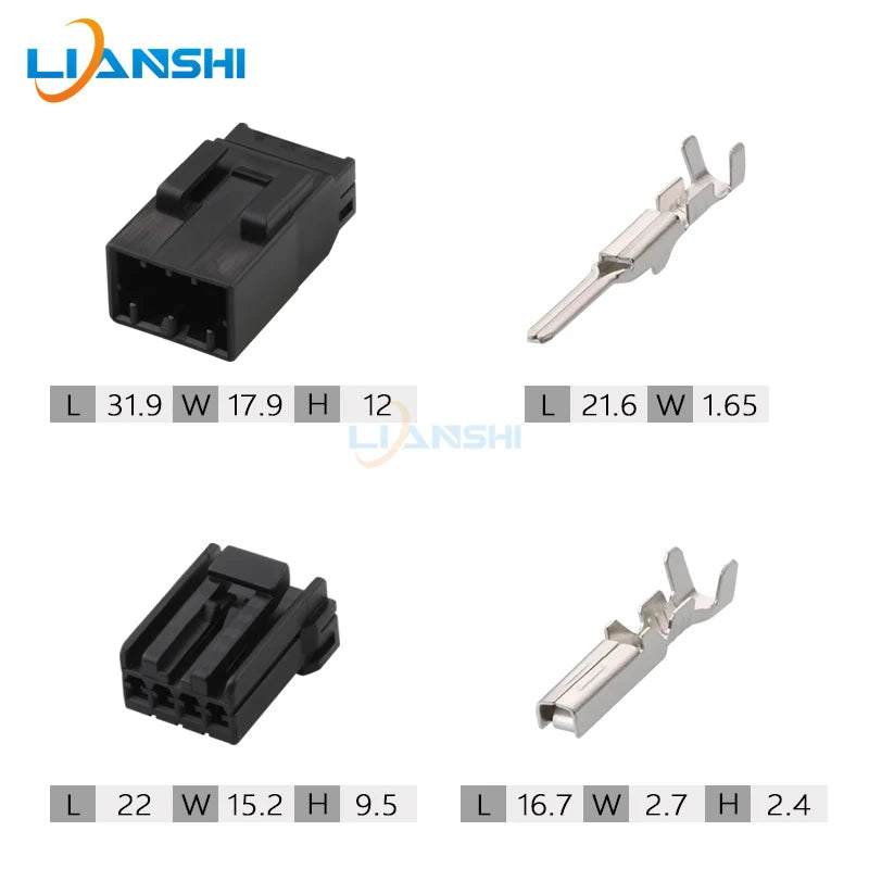 4p automotive wiring harness connector 174929-2/174922-2 Car tail plug DJ7044Y-1.8-11/21