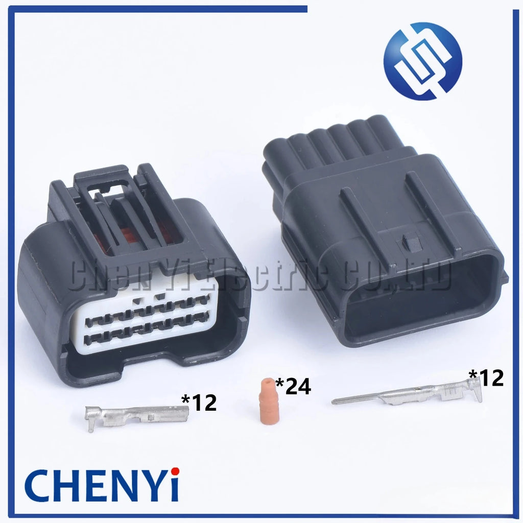 12 pin auto waterproof connector Car electric eye reversing radar harness plug 7283-4038-30 7282-4038-30 For Nissan Toyota Honda