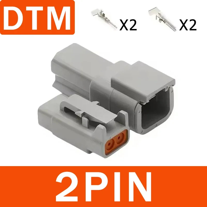 Deutsch DT/DTM/DTP/DTF Series Waterproof Connector 2-12Pin | Flange Mount for Automotive & Industrial Wiring Harness