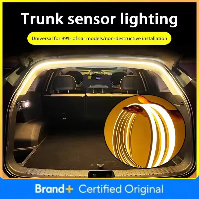 12V Dynamic Flowing Car Trunk LED Strip High-Brightness Wiring Automatic Sensing Tailgate Light Strip Tool Installation Amagi