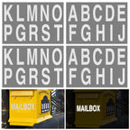 Night Reflective Alphabet Label Decal Car License Plate Number Reflective Stickers Mailbox Door Plate Number Waterproof Decals