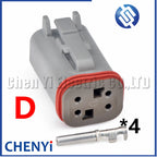 4 Pin Automotive waterproof connector harness plug DT06-4S DT06-4SA DT06-4SB DT06-4SC DT06-4SD For Heavy duty truck EBC system