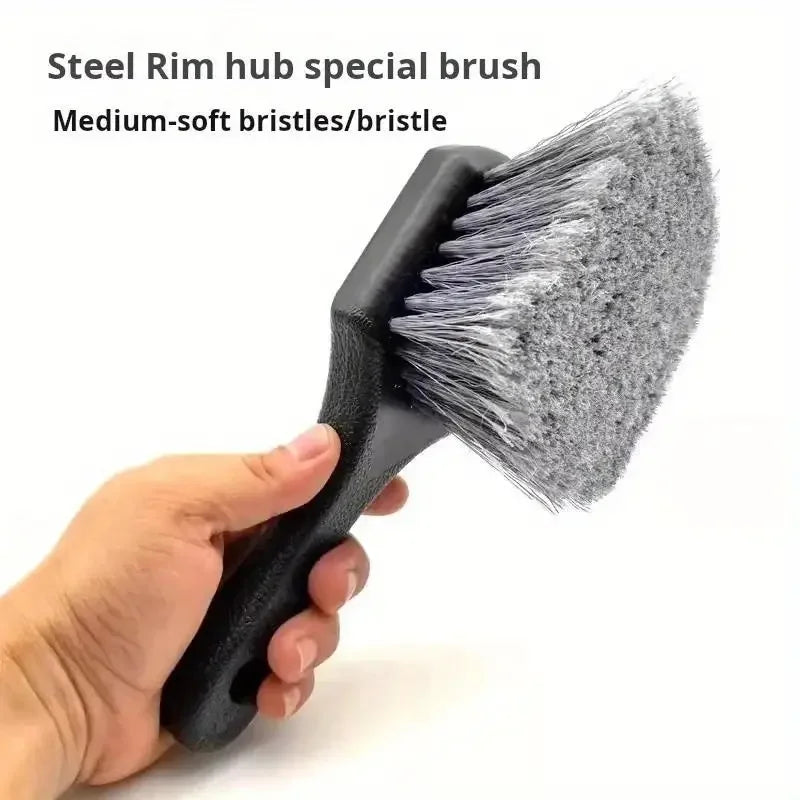 Car Tire Brush - Durable Wheel Cleaning Scrub Brush with Ergonomic Handle - Automotive Detailing Tool for Rims Wheels Amagi