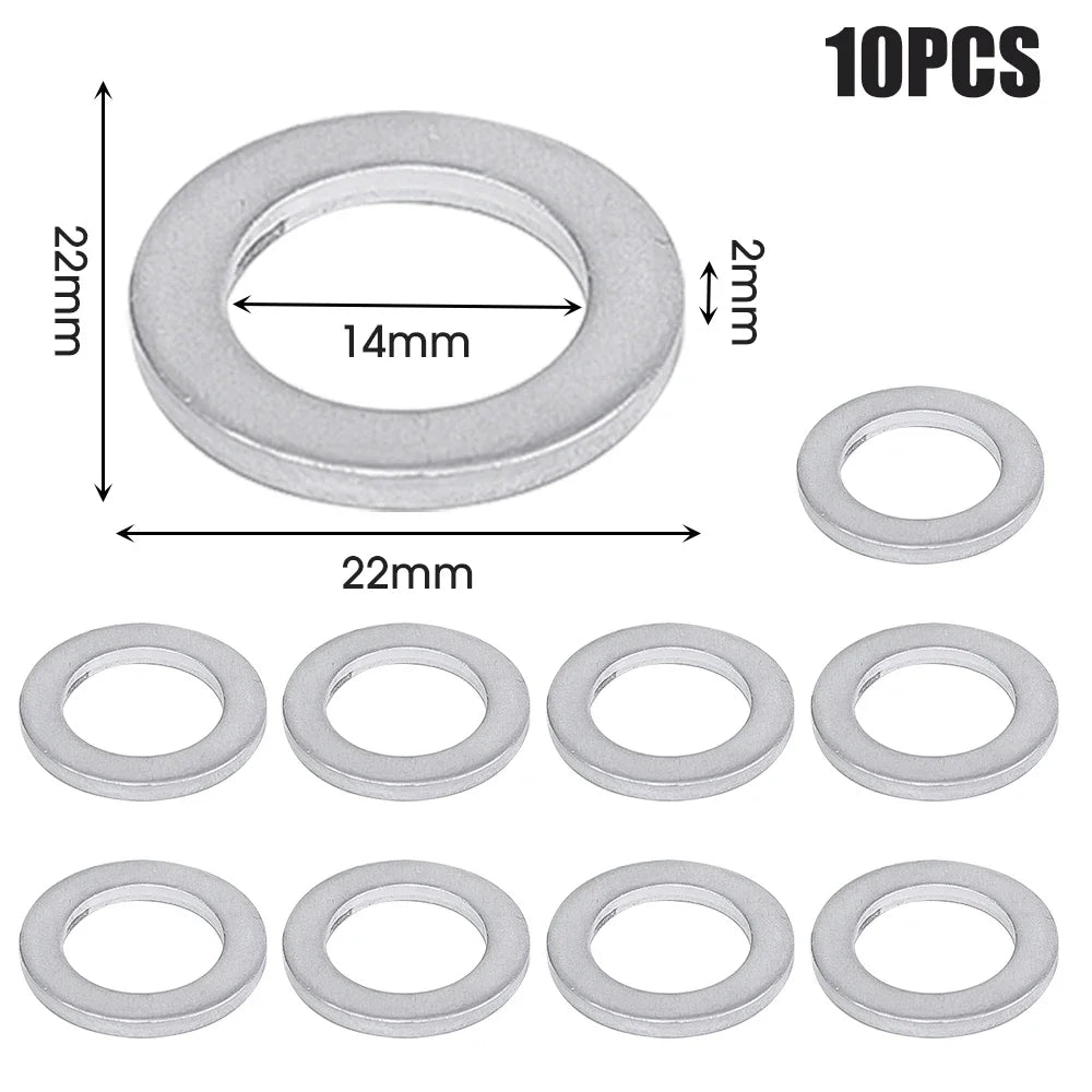 50/10Pcs Oil Drain Plug Crush Washers Gaskets 14mm for Honda Accord Civic CRV CRZ HRV Pilot Acura 9410914000 94109-14000