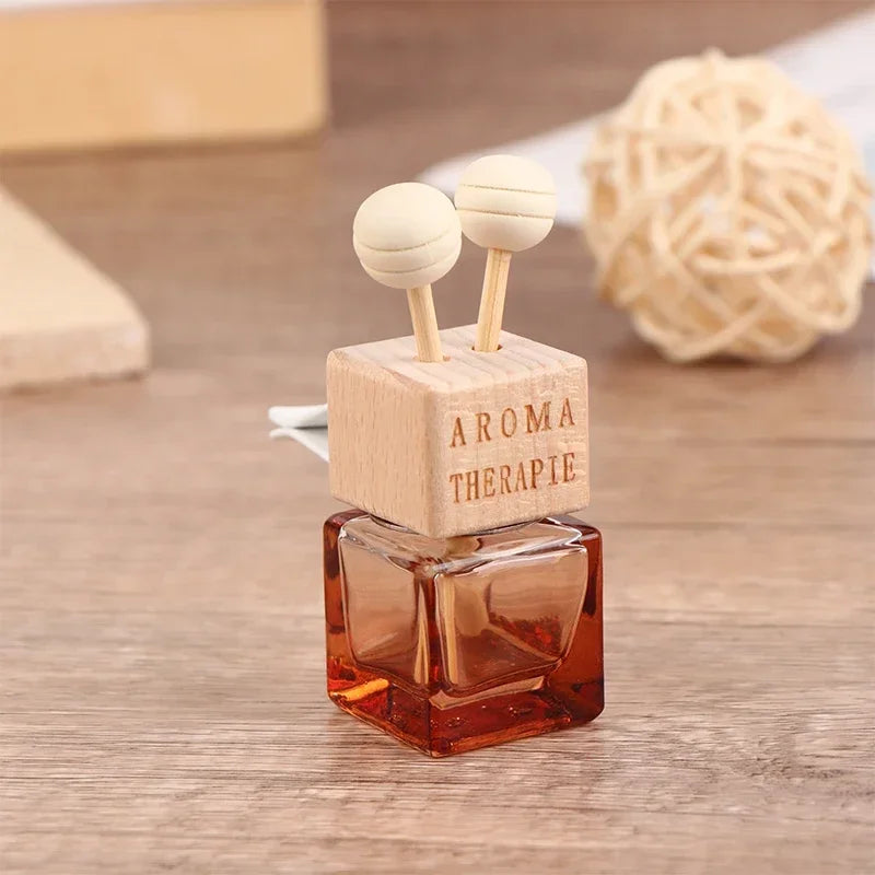 Car Fragrance Empty Glass Bottle Clip Cute Car Air Freshener Bottle Perfume Clip Air Vent Outlet Auto Accessories Amagi