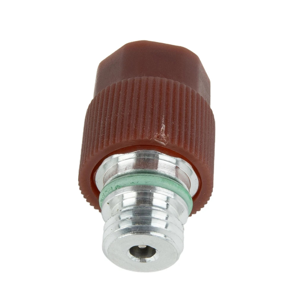 A/C Service Valve High Side R-134a Port Adapter With Replaceable Valve Cores Air Conditioning Pipeline