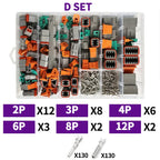 1/5 Boxes 250pcs Deutsch DT Series Waterproof Wire Connector Kit Automotive Sealed Plug with Pins DT06-2/3/4/6S DT04-2/3/4/6P