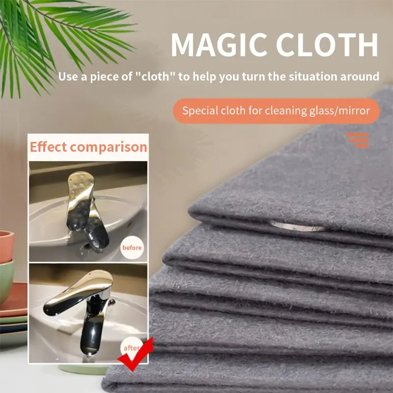 New Magic Cloth Thickened Cleaning Cloths No Trace Reusable Microfiber Car Window Glass Wiping Rags Towels Household Clean Tools