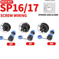 5/10/100 Sets SP16 SP17 SP20 SP21 2PIN-12PIN Screw Wiring Waterproof Aviation Connectors IP68, Electrical Cable Wire Connector
