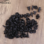 50/100Pcs 10mm Diameter 10mm Black Plastic Auto Fasteners Rivets Clips Vehicle Car Bumper Door Panel Liner Clips Retainer