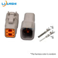DTM06-6S Car connector DTM04-6P waterproof connector Male and female excavator wiring harness 6-hole plug