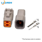 DTM06-6S Car connector DTM04-6P waterproof connector Male and female excavator wiring harness 6-hole plug