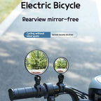 Bicycle Round Auxiliary Mirrors 360 Degree Adjustable Wide Angle Rearview Mirror Handlebar Mount Bike Convex Mirror S/L Amagi