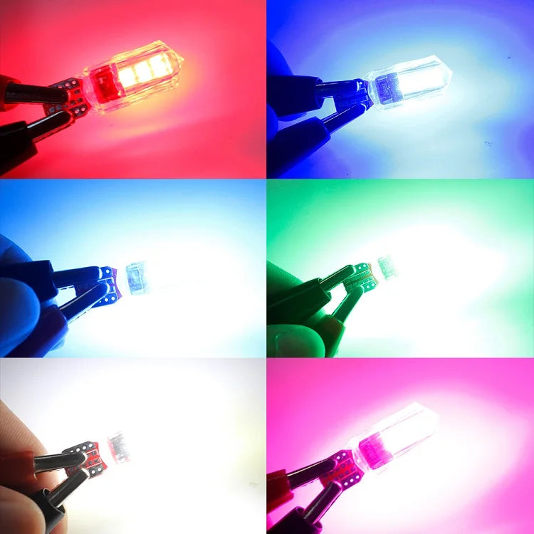 2pcs T10 W5W 194 LED Car Light Bulb Non-Pola 6SMD Canbus Car License Plate Light Interior Dome lights Reading Lamp 12V-24V Tools