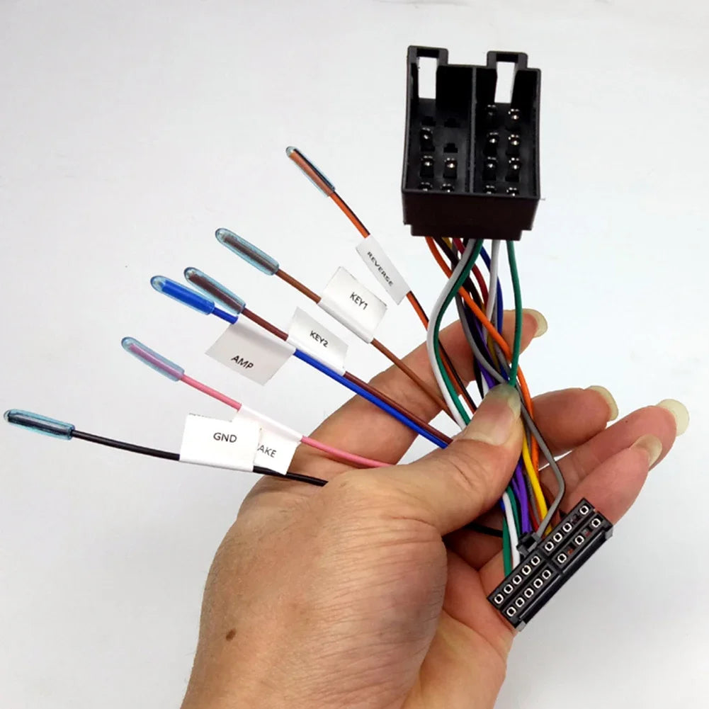 20-Pin Cable Adapter To ISO Wiring Harness Adapter 20-Pin ISO Car Radio Power Supply Adapter Cable Motherboard