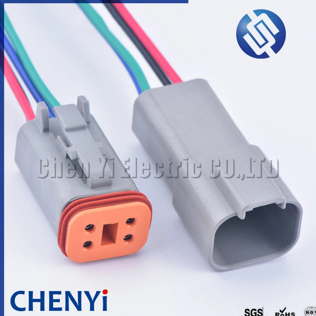 DT 2 3 4 6 8 12 Pin Automotive Sealed Electric Plug male female Waterproof Connector Wire Harness DT06-2S DT04-2P For Deutsch
