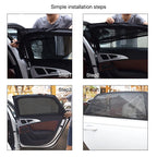 2pcs Car Styling Accessories Sun Shade Auto UV Protect Curtain Side Window Sunshade Mesh Sun Visor Protection Window Films Tools