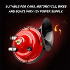 Super Loud 600DB Dual Trumpet Train Horns for Trucks 12V Stainless Steel Electric High Decibel Chrome Finished Car Speaker with