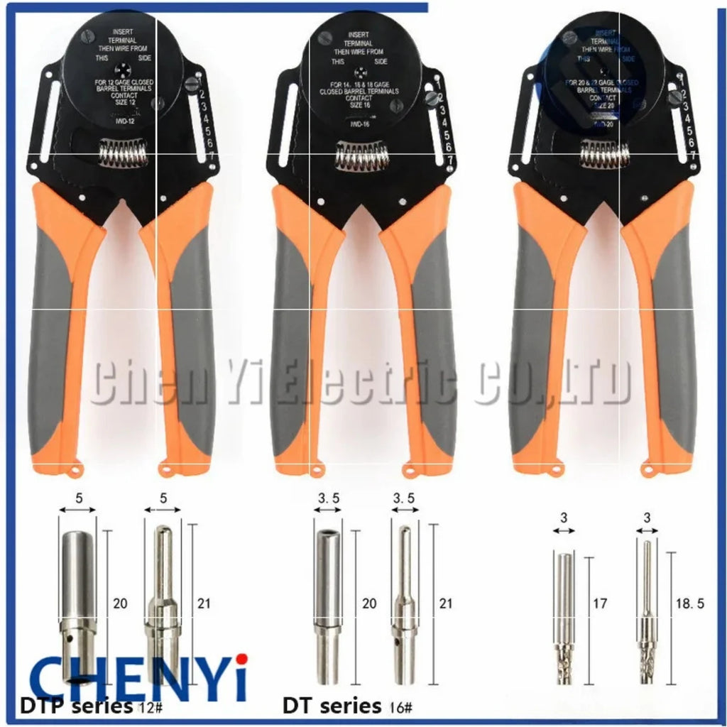 1pcs Crimper Harley Cater piller Hand Tool for Deutsch connector DT DTM DTP Pins w2 Pliers 18/16/14 AWG IWD-12 16 20