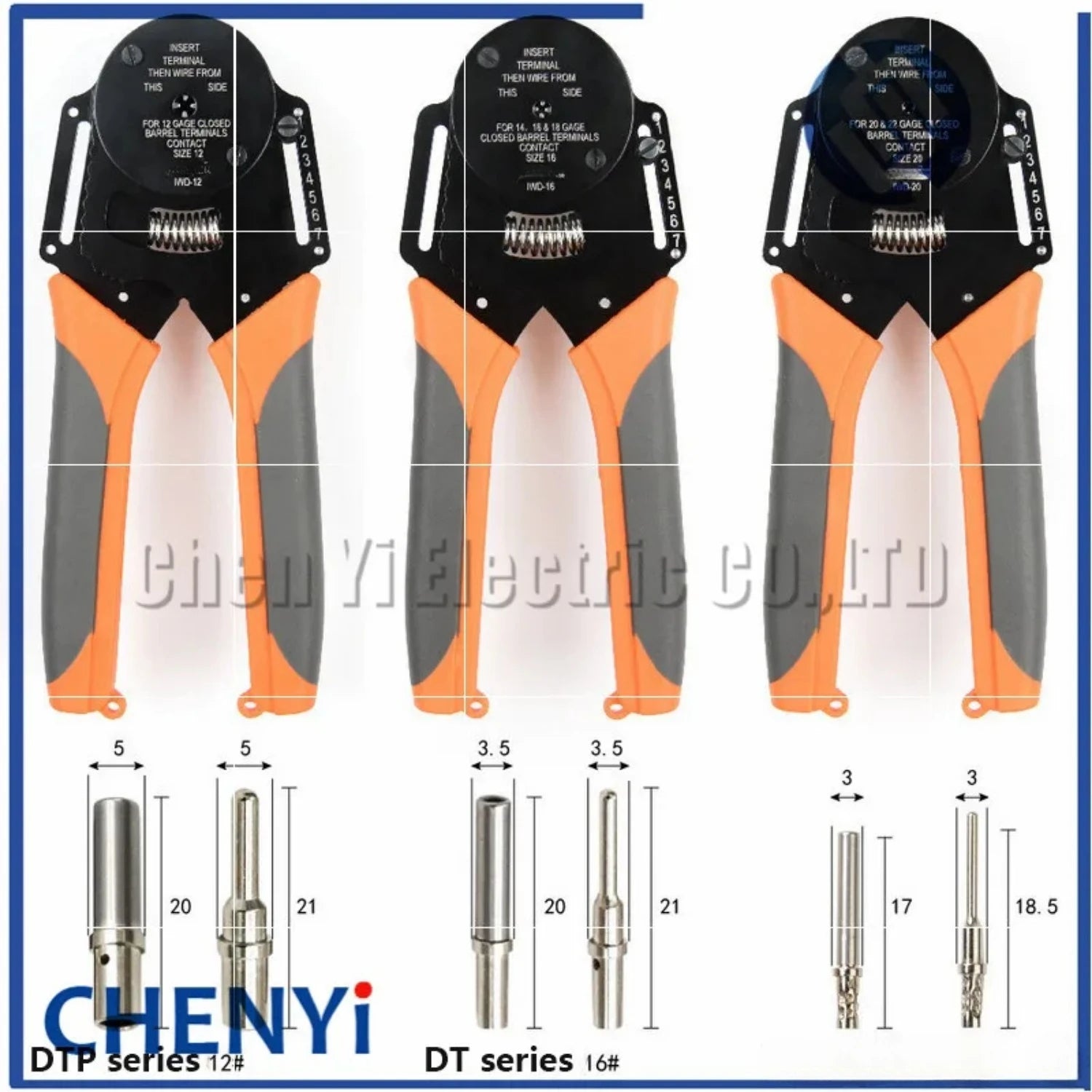 1pcs Crimper Harley Cater piller Hand Tool for Deutsch connector DT DTM DTP Pins w2 Pliers 18/16/14 AWG IWD-12 16 20