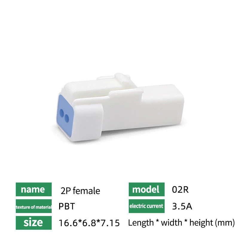 5/10/100 Sets Automotive Connectors JST02R-JWPF-VSLE 2/3/4/6/8 Pin Waterproof Connectors Male and Female Butt Plugs