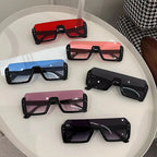 net red retro street shot sunglasse men Half Frame show thin face sunglasses women Glasse Car Driving Glass Anti Glare accessory