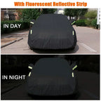 Universal For Audi A3 A4 A5 A6 A7 B7 B8 C5 Q2 Q3 Q5 7 Body Full Covers Black/Silver Outdoor Sun Snow Rain Protection Cover Amagi