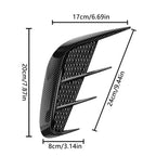 2pcs Universal Car Air Flow Fender Hood Intake Vent Cover Trim Carbon Fiber Side Wing Decals Body Shark Gill Ventilation Sticker