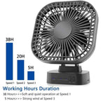 AD-Desktop Mini Rechargeable USB Fan With Timer Foldable 3 Speed 7 Leaf Portable Quiet Fan For Office Outdoor Camping Amagi
