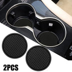 2 Pcs Black Car Auto Cup Holder Anti Slip Insert Coasters Pads For Car Interior Decoration Car Styling Accessories