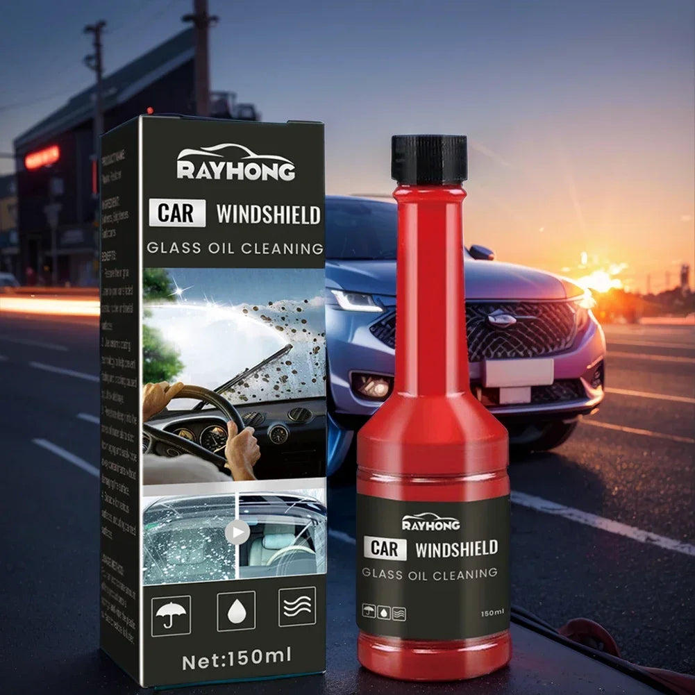 150ml Car Glass Oil Film Remover - Windshield Cleaner, Stain & Rain Scratch-Free Wiper Fluid Amagi