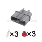 3 Pin Connectors Waterproof 6.3mm Male Female Connectors Automotive QLW Wiring Harness Cable Socket QLW-A-3F-GR QLW-A-3F-B