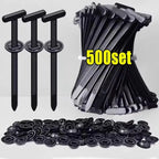 500/10set Universal Nylon Cable Tie Buckle Auto Fastener Screw Replacement Clip Car Fender Trunk Engine Guard Panel Wire Clips