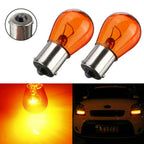 10Pcs 21W Amber Indicator Bayonet Base Lamp Turn Signal Car Light Car Interior Bulb Auto Dashboard Warning Indicator