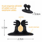 Car Cable Manager Hook Clasp Clamp Universal Auto Interior Dashboard Phone Charger Cable Holder Headphone Line Organizer Tools
