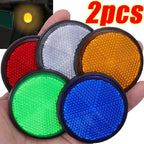 2/1pcs Circular Reflector Car Universal Trucks Motorcycle Night Reflector Safety Reflector Motorcycles ATV Bikes Accessories