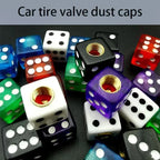 4Pcs/Set Plastic Wheel Stem Tyre Air Valve Dustproof Cap Gold Dice Tire Tyre Valve Caps Bike Auto Truck Tire Valve Dust Cap Amag