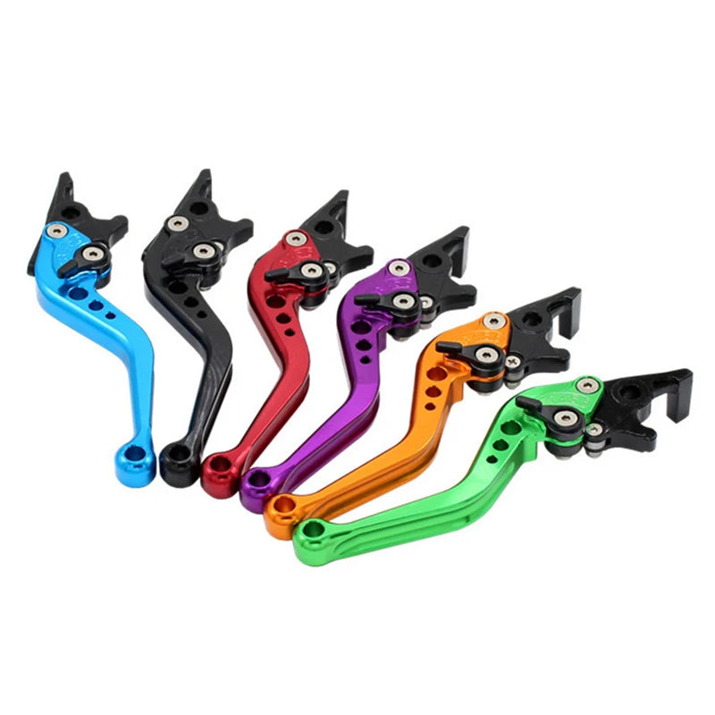 1Pair Motorcycle Brake Handle Motorbike Modification CNC Clutch Drum Brake Lever Handle Adjustable Modification Handlebar Set