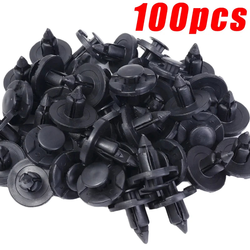 8mm Auto Fasteners Rivets Clips for Nissan Automotive Fastener Clips Body Push Retainer Bumper Trim Retainer Fastener 100/10Pcs