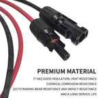 4/2.5mm² PV1-F Solar Extension Cable 1/2/3/5/10M Waterproof DC Connector Male Female Pair IP67 for Photovoltaic System