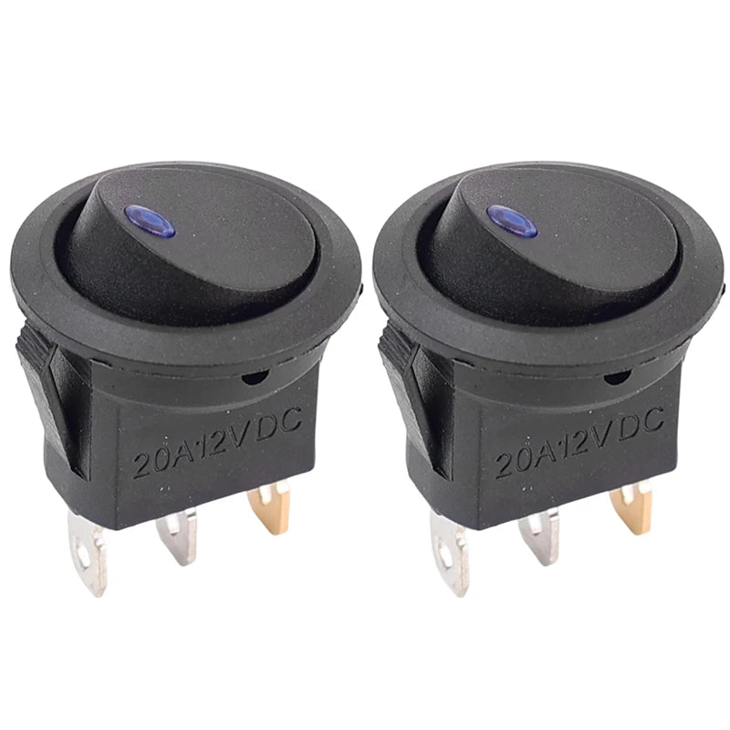Automotive Rocker Switch 12V 3 Pin Cat Eye LED Light ON OFF Toggle Dash Replacement for Car Motorcycle Marine Boat RV Parts New