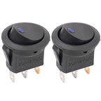 Automotive Rocker Switch 12V 3 Pin Cat Eye LED Light ON OFF Toggle Dash Replacement for Car Motorcycle Marine Boat RV Parts New