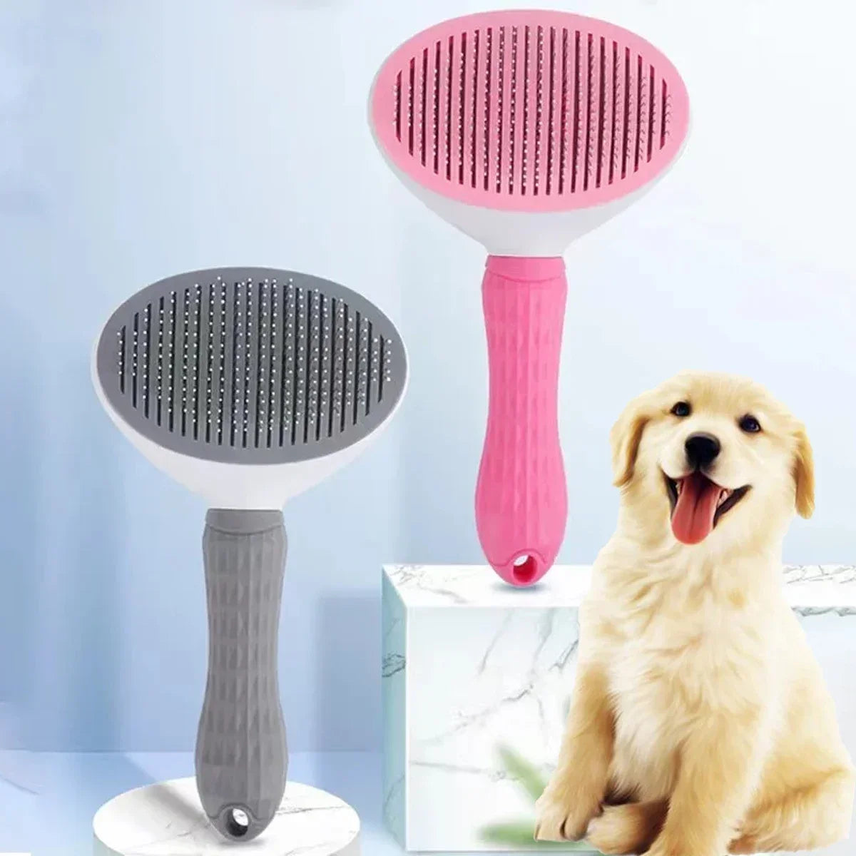 Pet One-touch De-shedding Pet Comb De-shedding Cat Comb Automatic Fading Grooming Dog Comb Hair Brush Amagi