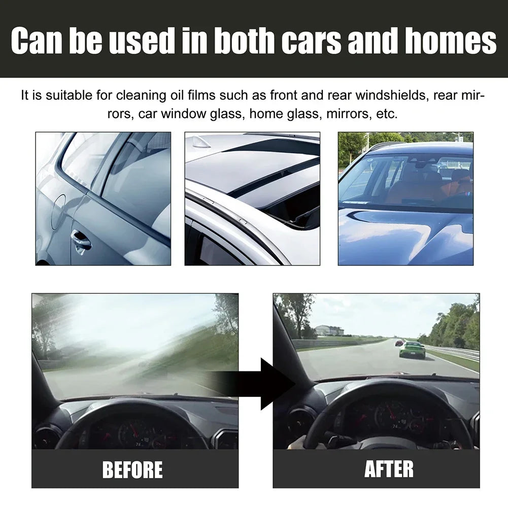 150ml Car Glass Oil Film Remover - Windshield Cleaner, Stain & Rain Scratch-Free Wiper Fluid Amagi
