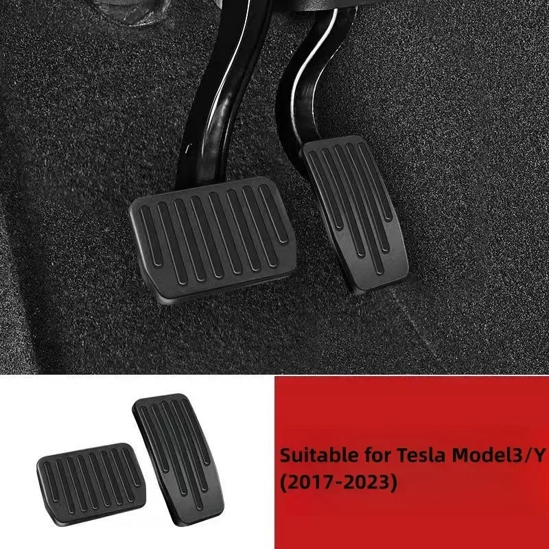 For Tesla Model 3/Y Aluminum Pedal Cover 2 Pack Accessories 2019-2024 Foot Pedal Pads Anti-Slip Performance Accelerator amagi