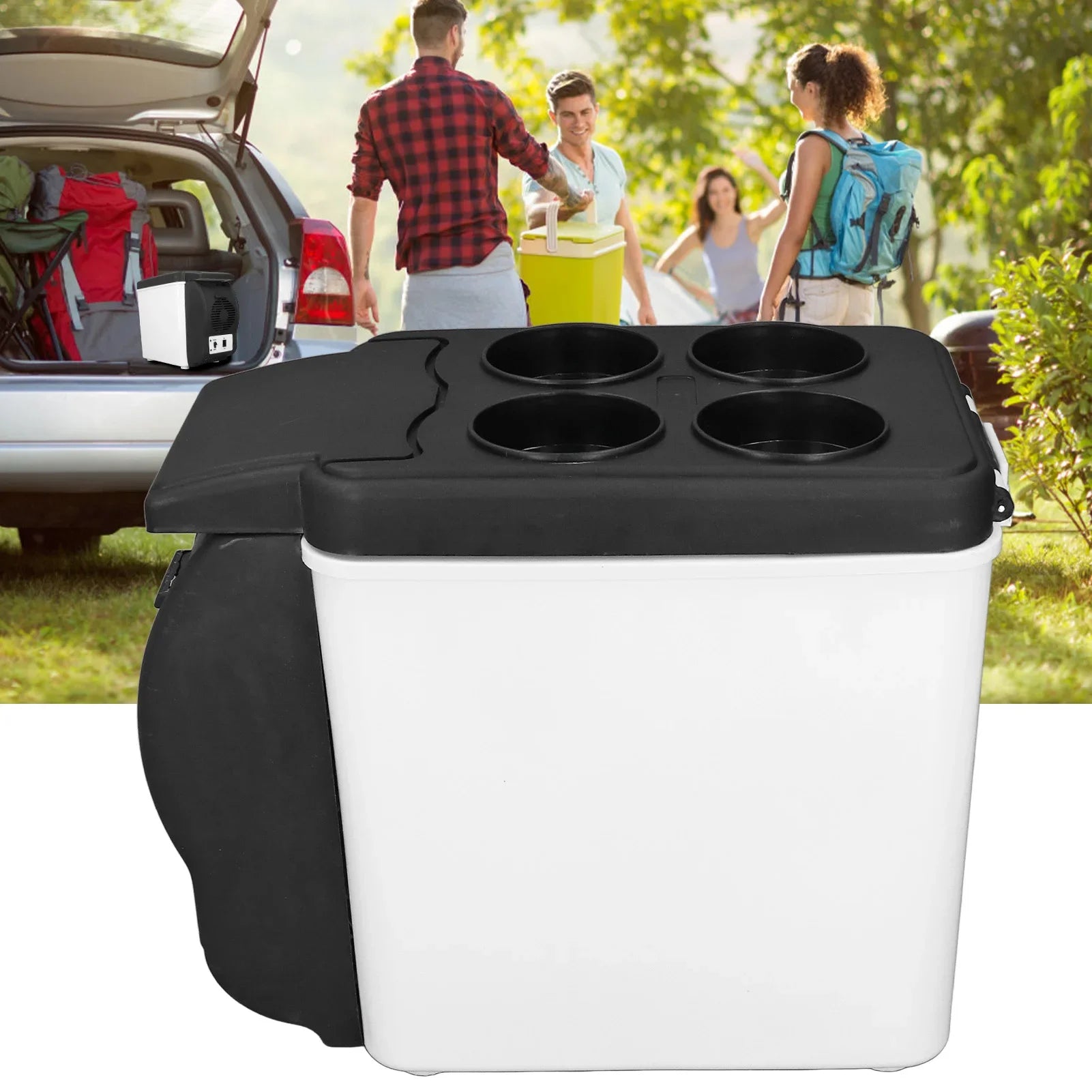 Cosmetic Refrigerator 12V Car Refrigerator 37W Fridge 6L Low Noise Portable Medicine Box Cosmetic Refrigerator for Food Amagi