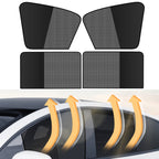 1pc Magnetic Car Side Window Sun Shade Cover Block Visor Mesh Shield UV Block Sun Shade Protection Black Auto Accessories